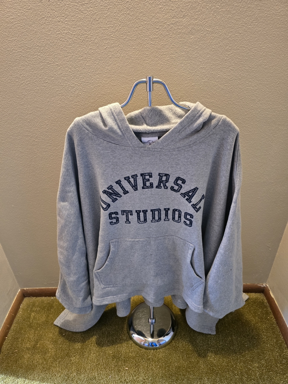Universal Studios Women’s One Size Gray Hooded Poncho Cape Sweatshirt